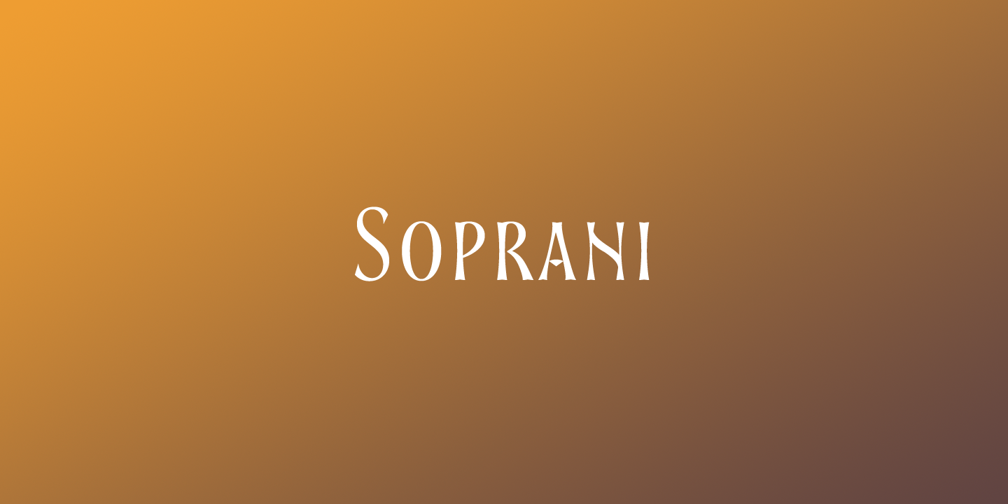 Пример шрифта Soprani Norm Black Italic